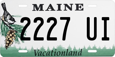 ME license plate 2227UI