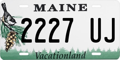 ME license plate 2227UJ