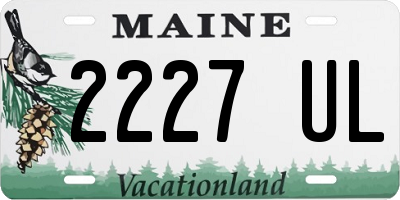 ME license plate 2227UL