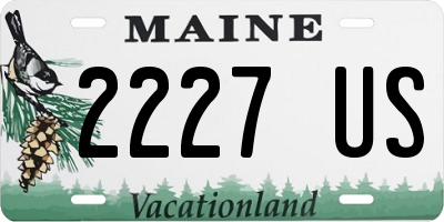 ME license plate 2227US