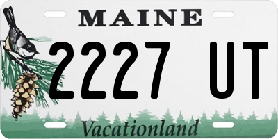 ME license plate 2227UT