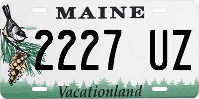 ME license plate 2227UZ