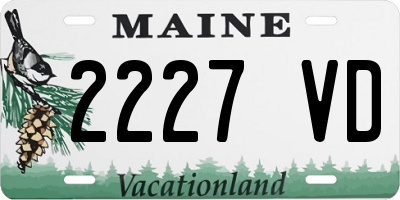 ME license plate 2227VD