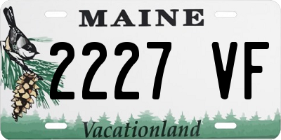ME license plate 2227VF