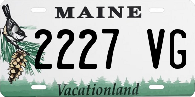 ME license plate 2227VG