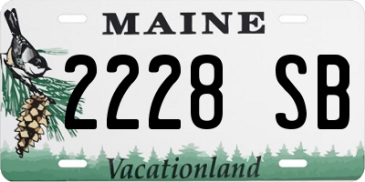 ME license plate 2228SB