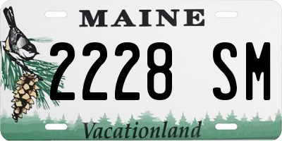 ME license plate 2228SM