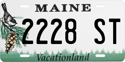 ME license plate 2228ST