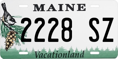ME license plate 2228SZ