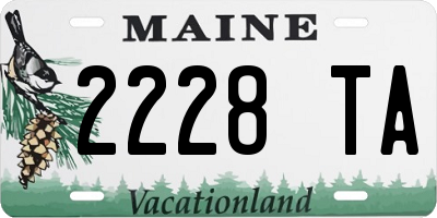 ME license plate 2228TA