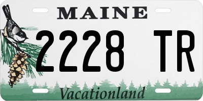 ME license plate 2228TR