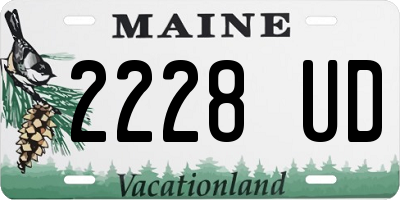 ME license plate 2228UD