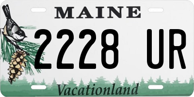 ME license plate 2228UR