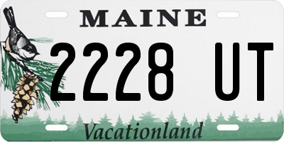 ME license plate 2228UT