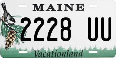 ME license plate 2228UU