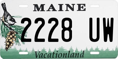 ME license plate 2228UW