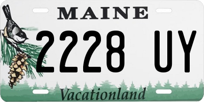 ME license plate 2228UY