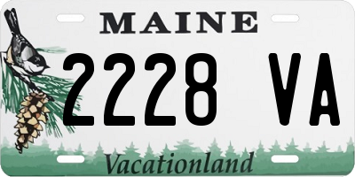 ME license plate 2228VA