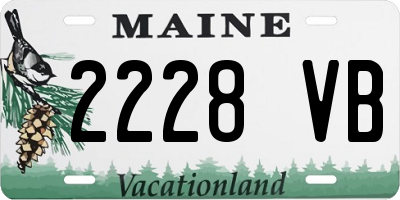 ME license plate 2228VB
