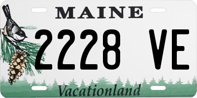 ME license plate 2228VE