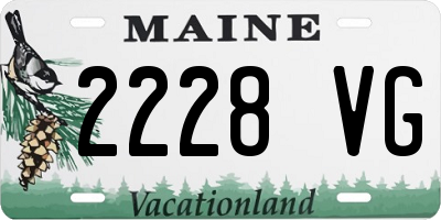 ME license plate 2228VG