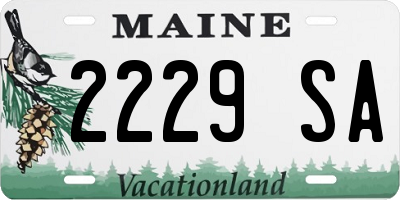 ME license plate 2229SA