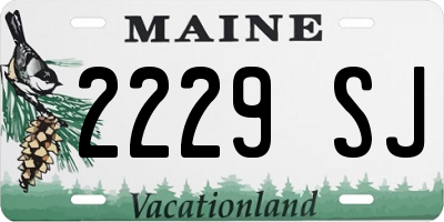 ME license plate 2229SJ