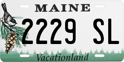 ME license plate 2229SL