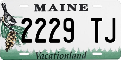 ME license plate 2229TJ