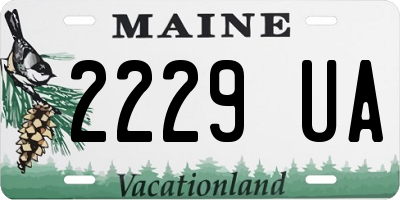 ME license plate 2229UA