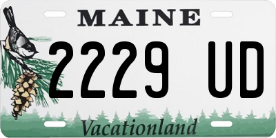 ME license plate 2229UD