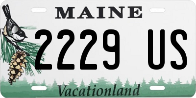 ME license plate 2229US