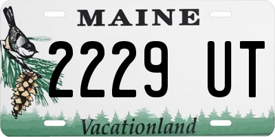 ME license plate 2229UT