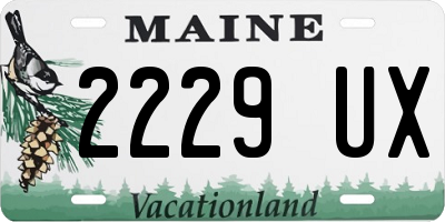 ME license plate 2229UX