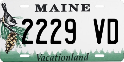 ME license plate 2229VD
