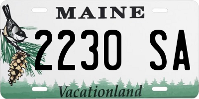 ME license plate 2230SA