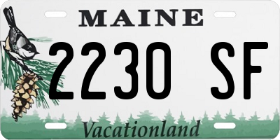 ME license plate 2230SF