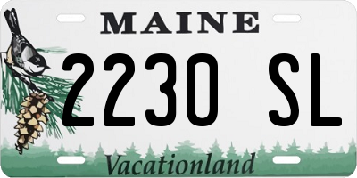 ME license plate 2230SL