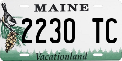 ME license plate 2230TC