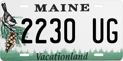 ME license plate 2230UG