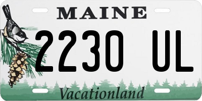 ME license plate 2230UL