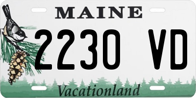 ME license plate 2230VD
