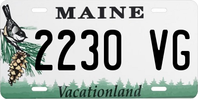 ME license plate 2230VG