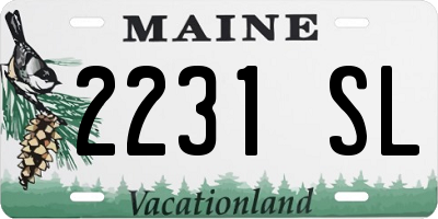 ME license plate 2231SL