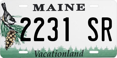 ME license plate 2231SR