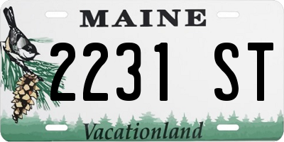 ME license plate 2231ST