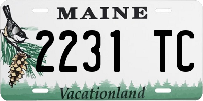 ME license plate 2231TC