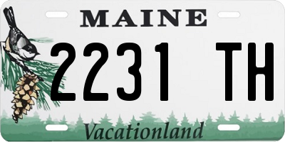 ME license plate 2231TH