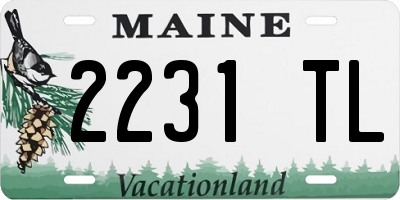 ME license plate 2231TL