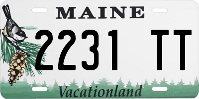 ME license plate 2231TT